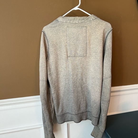 Abercrombie & Fitch Muscle Heather Gray Cardigan Sweatshirt Size M Y2K Academia - Picture 3 of 6